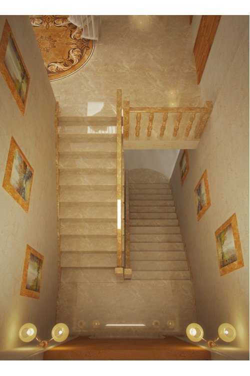 Мраморная лестница с балюстрадой